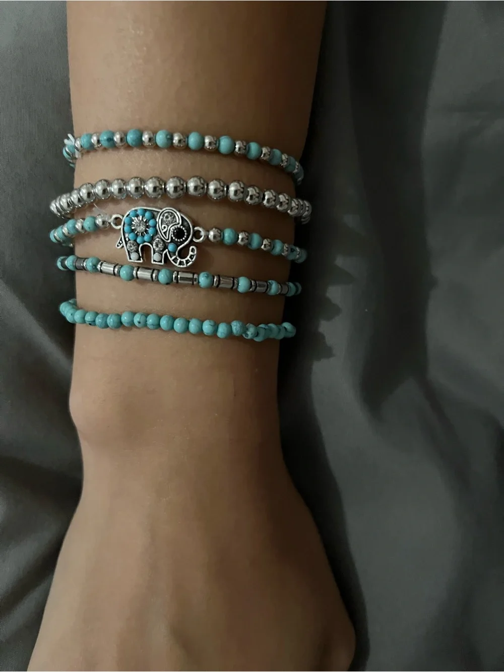 Turquoise Beaded bracelet set
